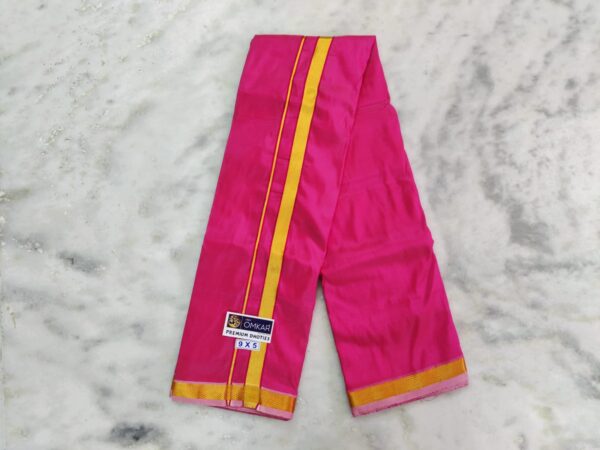 pink color dhoti