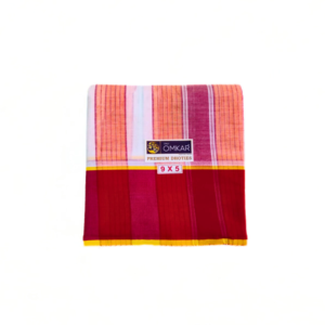 5 Inch Kundanji Border Dhoti Towel Set