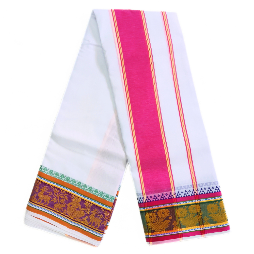 Deer Designed Pure Cotton Dhoti