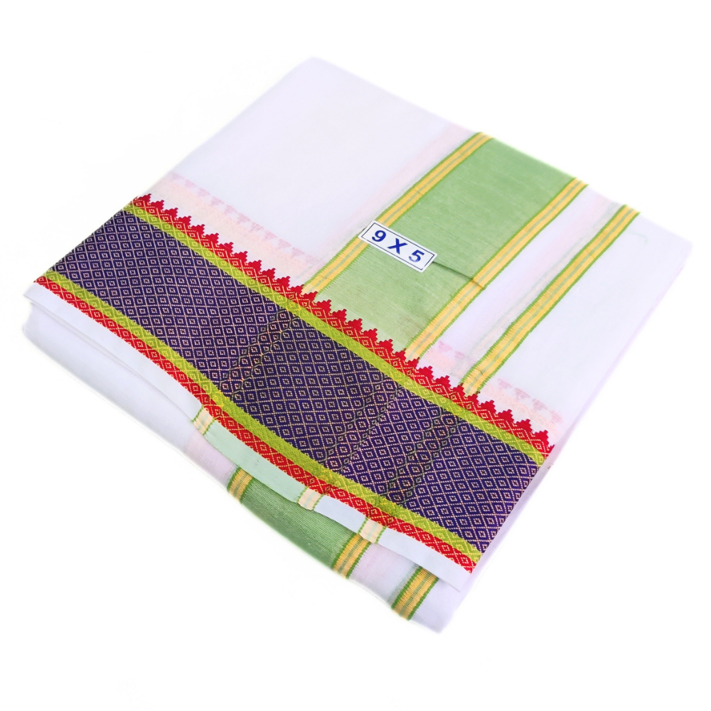 4 Inch Kuchipate Design Cotton Dhoti