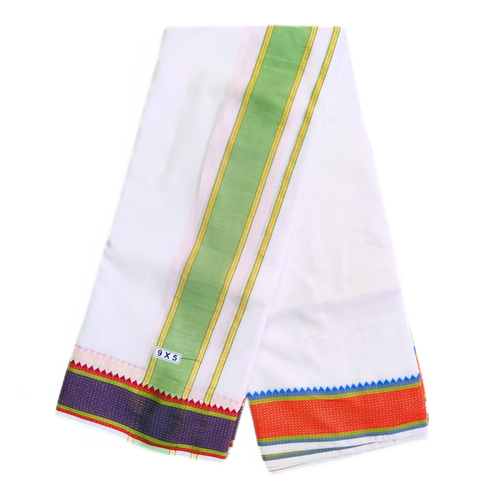 4 Inch Kuchipate Design Cotton Dhoti