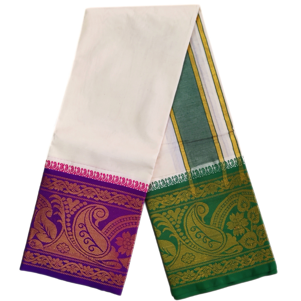 Mango Design 10 Inch Border Dhoti