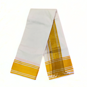 Silver Gold Border Dhoti