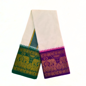 Elephant Jacquard Border 10 inch border dhoti