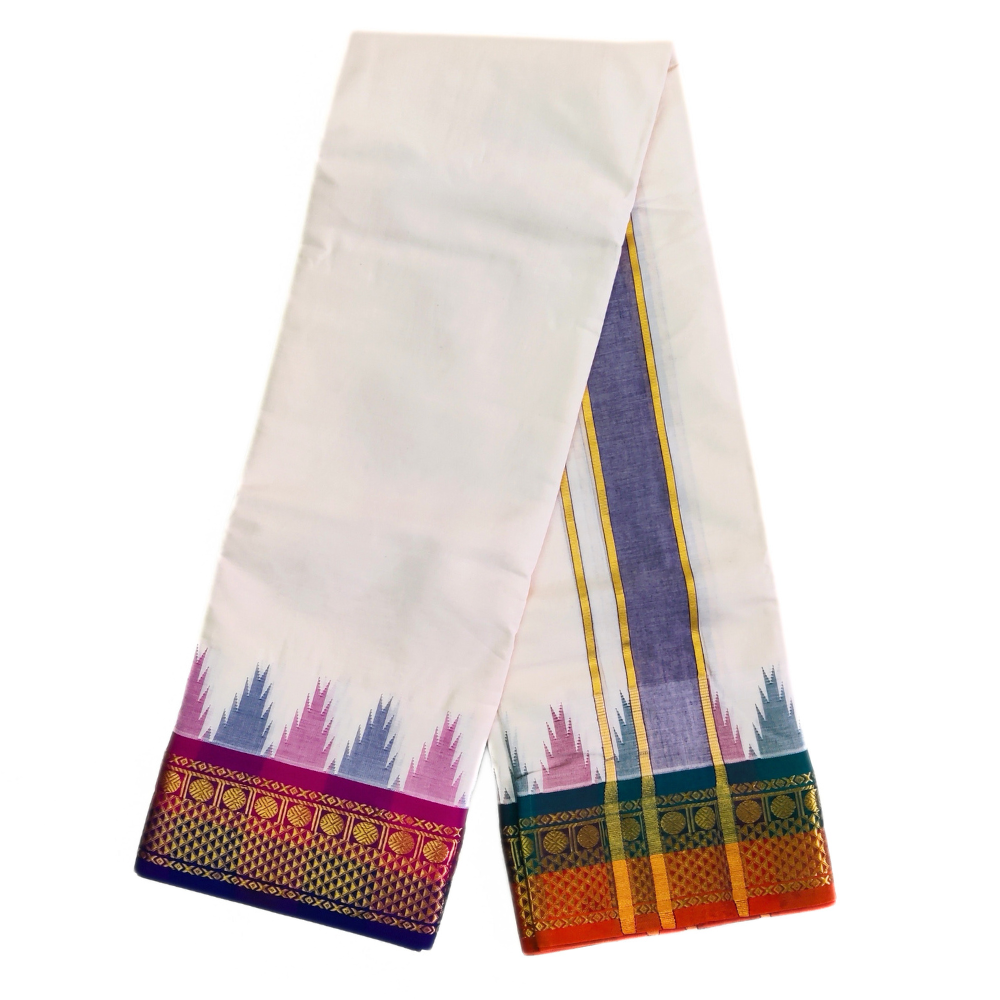 4 Inch Temple Border Handloom Dhoti