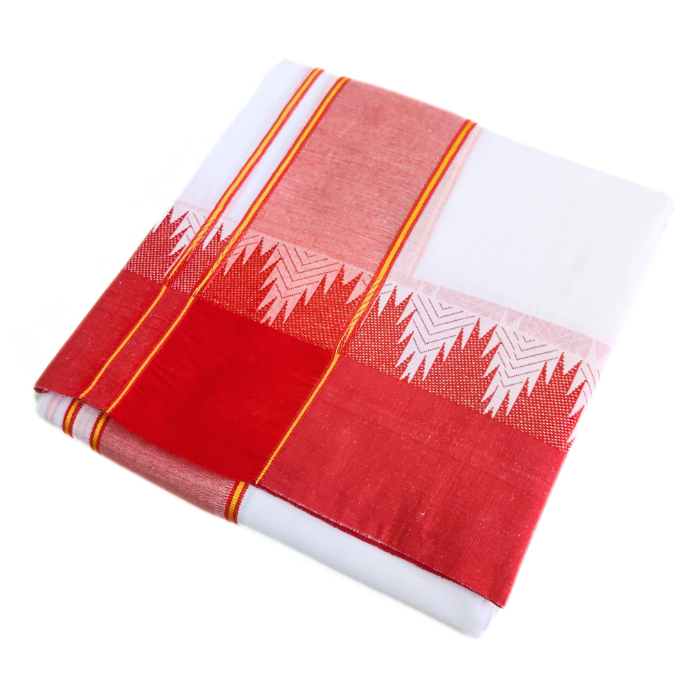 Temple Border Gundanji Cotton Dhoti