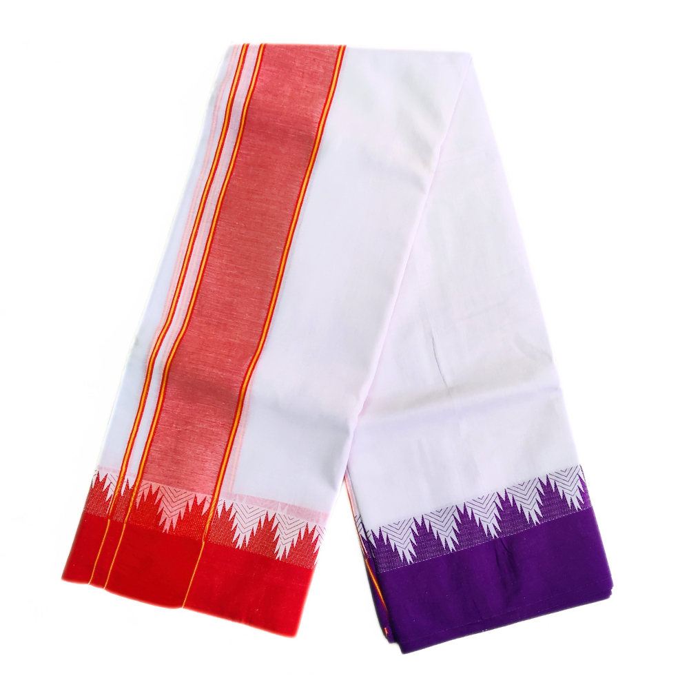 Temple Border Gundanji Cotton Dhoti