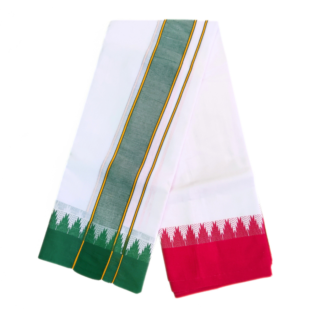 Temple Border Gundanji Cotton Dhoti