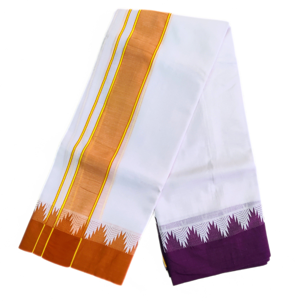 Gundanji Temple Border Cotton Dhoti