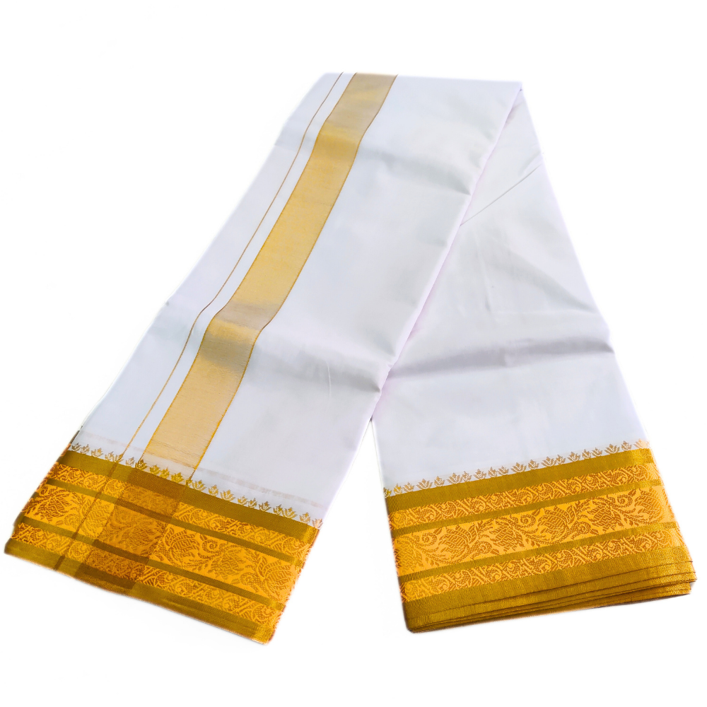 Lotus Premium Tissue Jacquard Dhoti