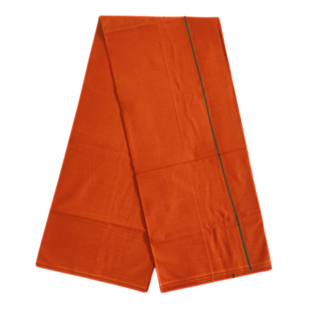 Kavi Color Small Border Cotton Lungi/Dhoti