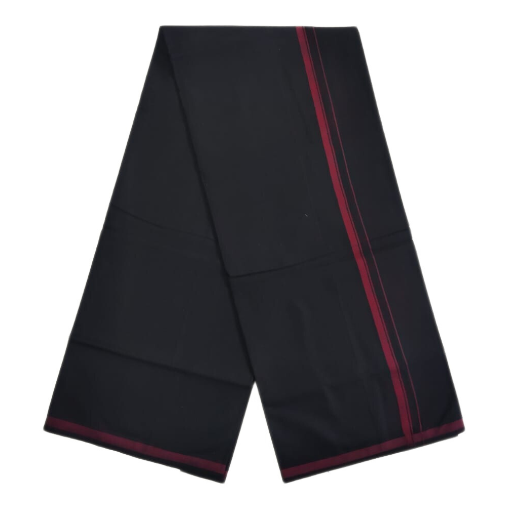 Black Color Gundanji Cotton Lungi/Dhoti