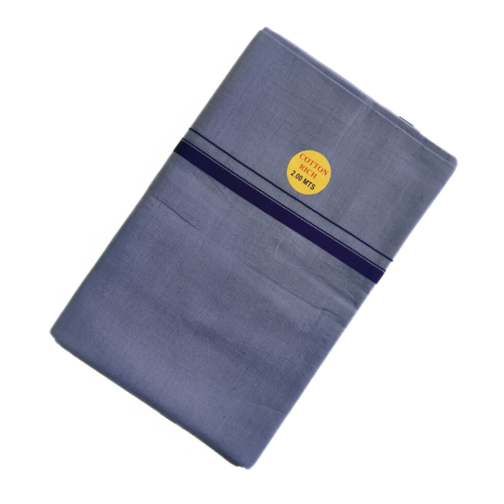 Grey Color Gundanji Cotton Lungi/Dhoti