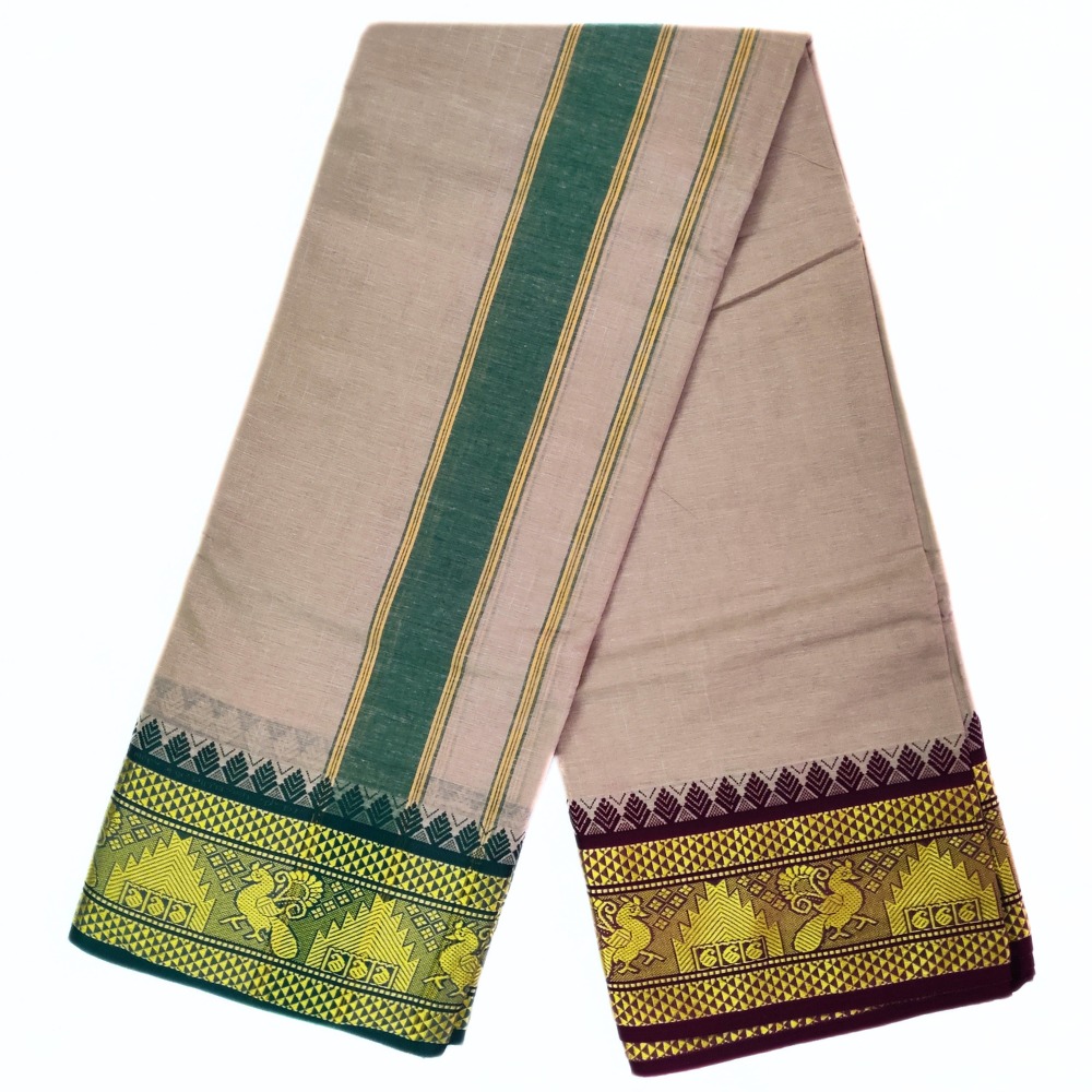 Beige Color Pure Cotton Dhoti