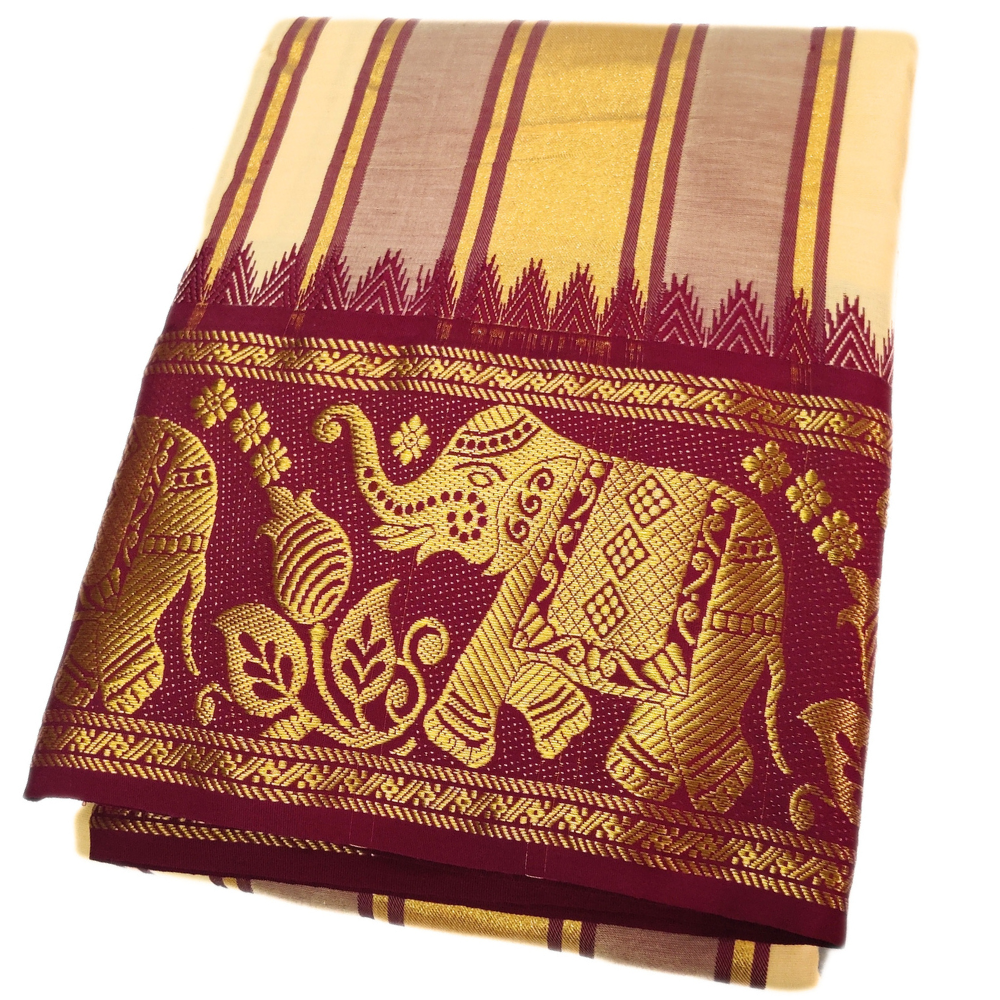 Big Kalyana Elephant Border Premium Dhoti