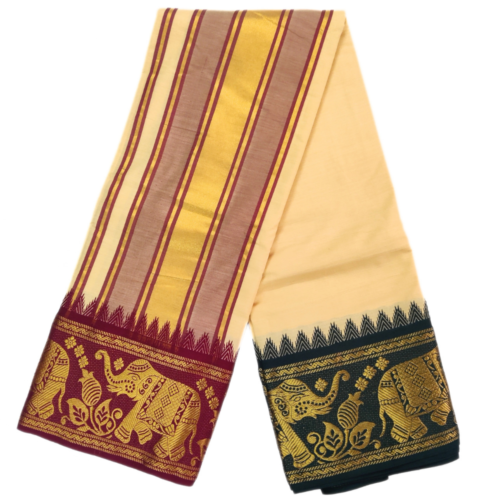 Big Kalyana Elephant Border Premium Dhoti